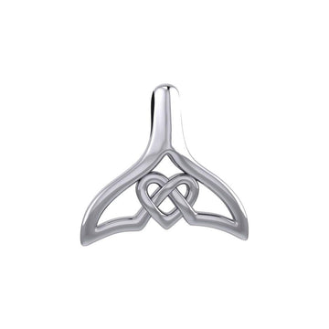 Whale Tail and Celtic Heart Silver Pendant TPD6050 - Jewelry